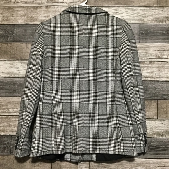 Gap Plaid Blazer Women’s 2P Black White 2 Button Business Casual Career. - Picture 5 of 11